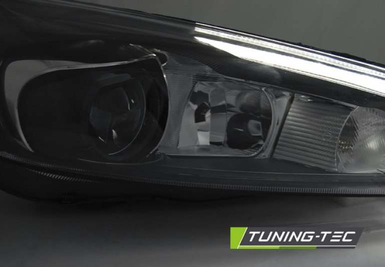 LED Tagfahrlicht Scheinwerfer für Ford Focus MK3 Facelift 14-18 schwarz